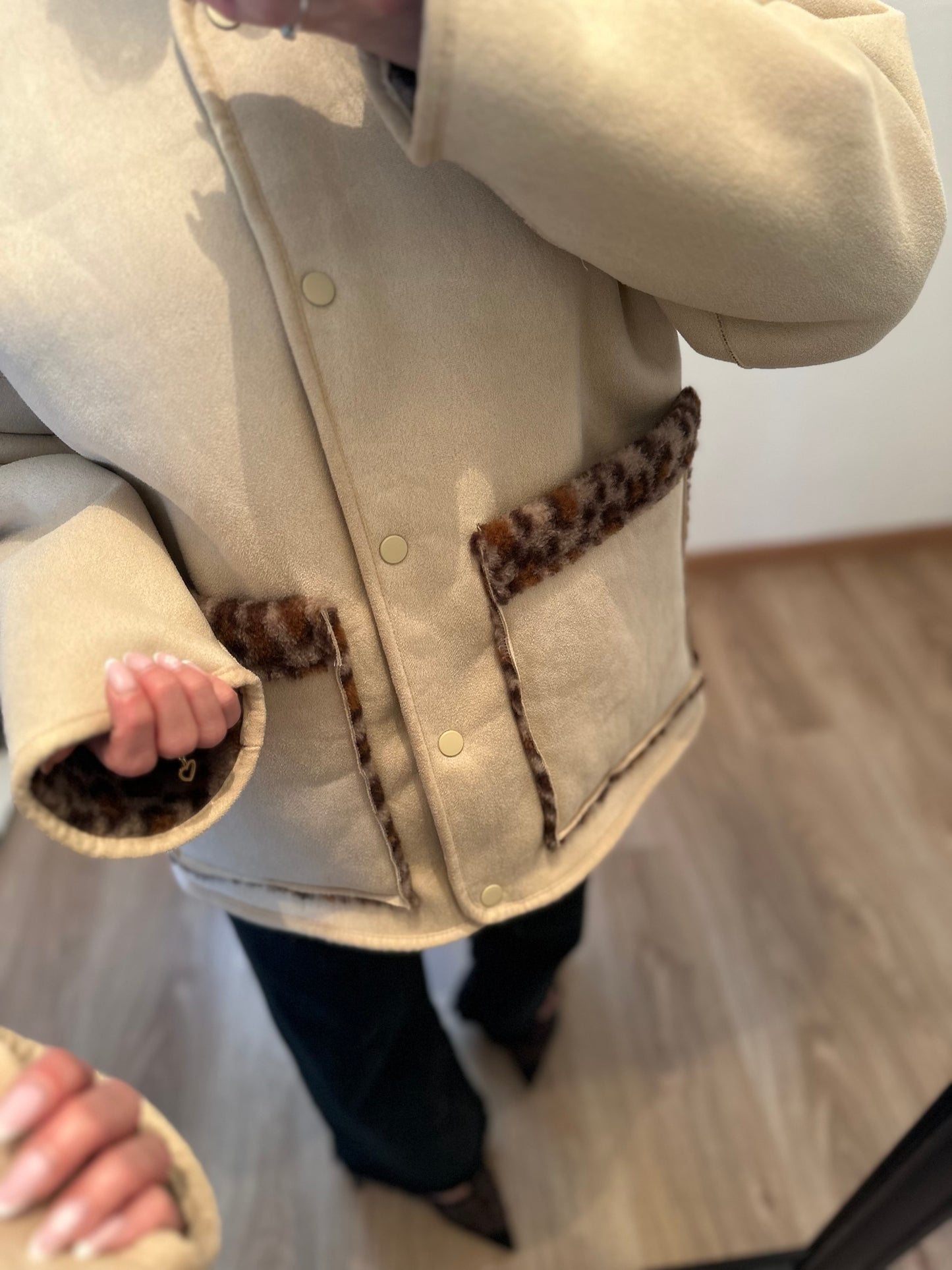 Veste Réversible Léopard/Beige